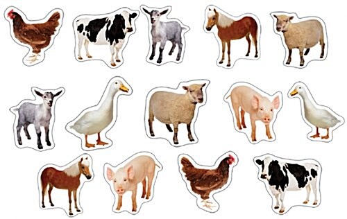 Farm Animals: Photographic Shape Stickers (Novelty)