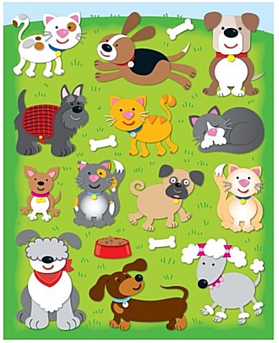 Dogs & Cats Shape Stickers (Loose Leaf)