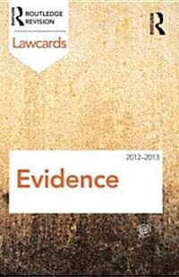 Evidence Lawcards 2012-2013 (Paperback, 7 ed)