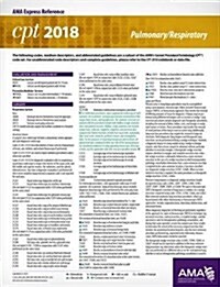 CPT 2018 Express Reference Card: Pulmonary/Respiratory (Other)