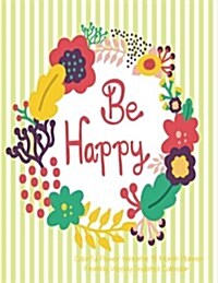 Colorful Flower Wreathe 18 Month Planner Monthly Weekly Undated Calendar: Large Print 8.5x11 with Motivational Quotes (Paperback)