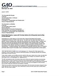 Federal Real Property, Leases with Purchase Options Are Infrequently Used But May Provide Benefits (Paperback)