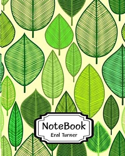 Notebook: Green Bg: Pocket Notebook Journal Diary, 120 Pages, 8 X 10 (Notebook Lined, Blank No Lined) (Paperback)