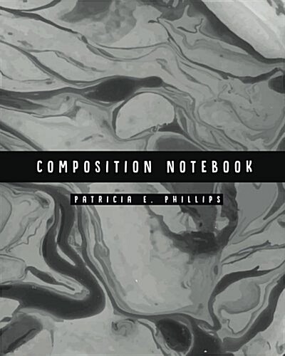 Composition Notebook: Dark Marble Notebook (8.5x11 Inches Large) (Paperback)