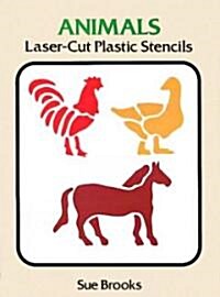 Animals Laser-Cut Plastic Stencils (Paperback)