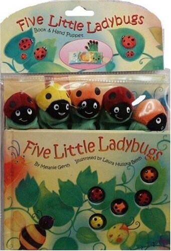 Five Little Ladybugs With Hand Puppet (Hardcover)