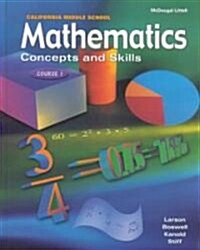 McDougal Littell Middle School Math California: Student Edition Course 1 2001 (Hardcover)