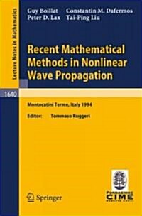 Recent Mathematical Methods in Nonlinear Wave Propagation (Paperback)