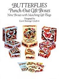 Butterflies Punch-Out Gift Boxes: Nine Boxes with Matching Gift Tags (Paperback)
