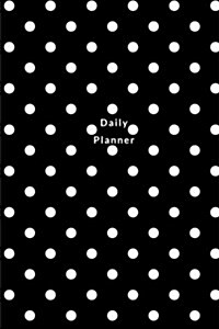 Daily Planner - White Polka Dot Cover: (6x9) Daily Planner, 90 Pages, Smooth Matte Cover (Paperback)