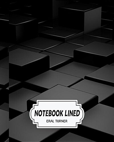 Notebook Lined: Black 3D: Notebook Journal Diary, 120 Lined Pages, 8 X 10 (Paperback)