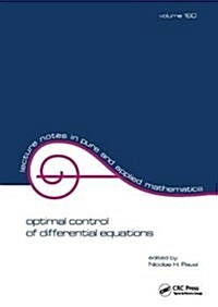 Optimal Control of Differential Equations (Hardcover)