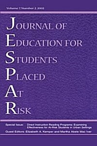 Direction instruction Reading Programs : Examining Effectiveness for at-risk Students in Urban Settings: A Special Issue of the journal of Education f (Hardcover)