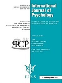 XXX International Congress of Psychology: Abstracts (Hardcover)