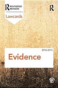 Evidence Lawcards 2012-2013 (Hardcover, 7 ed)