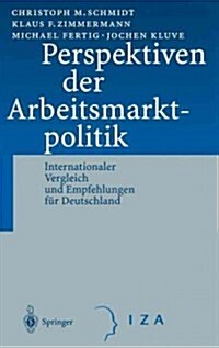 Perspektiven Der Arbeitsmarktpolitik: Internationaler Vergleich Und Empfehlungen F? Deutschland (Hardcover, 2001)
