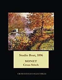 Studio Boat, 1896: Monet Cross Stitch Pattern (Paperback)
