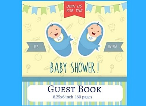 Boy Blue New Born Boy Baby Shower Guest Book (Paperback, GJR)