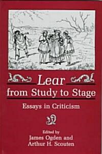Lear from Study to Stage (Hardcover)