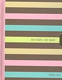 Striped Locking Journal (Hardcover, JOU)