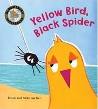 Yellow bird, black spider