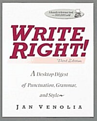 [중고] Write Right!: A Desktop Digest of Punctuation, Grammar, and Style (Paperback, 3rd)