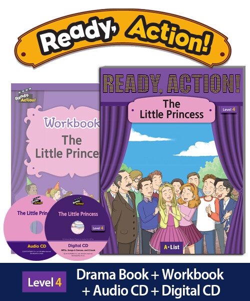 Ready Action Level 4 : The Little Princess (Student Book + Worbook + Audio CD + Multi CD, 2nd Edition)