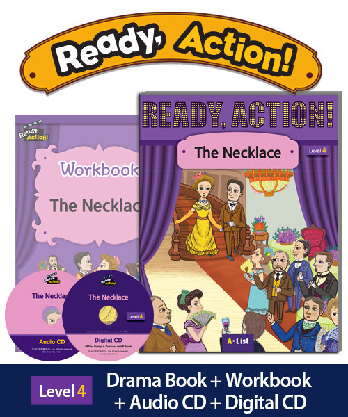 Ready Action Level 4 : The Necklace (Student Book + Worbook + Audio CD + Multi CD, 2nd Edition)