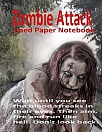 Zombie Attack Plain Paper Notebook (Paperback, NTB)