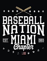 Baseball Nation Miami Chapter Est. 1993: Baseball Lined Composition Notebook (Paperback)