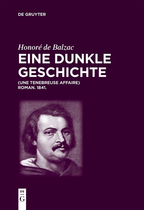 Honor?de Balzac, Eine dunkle Geschichte (Hardcover)