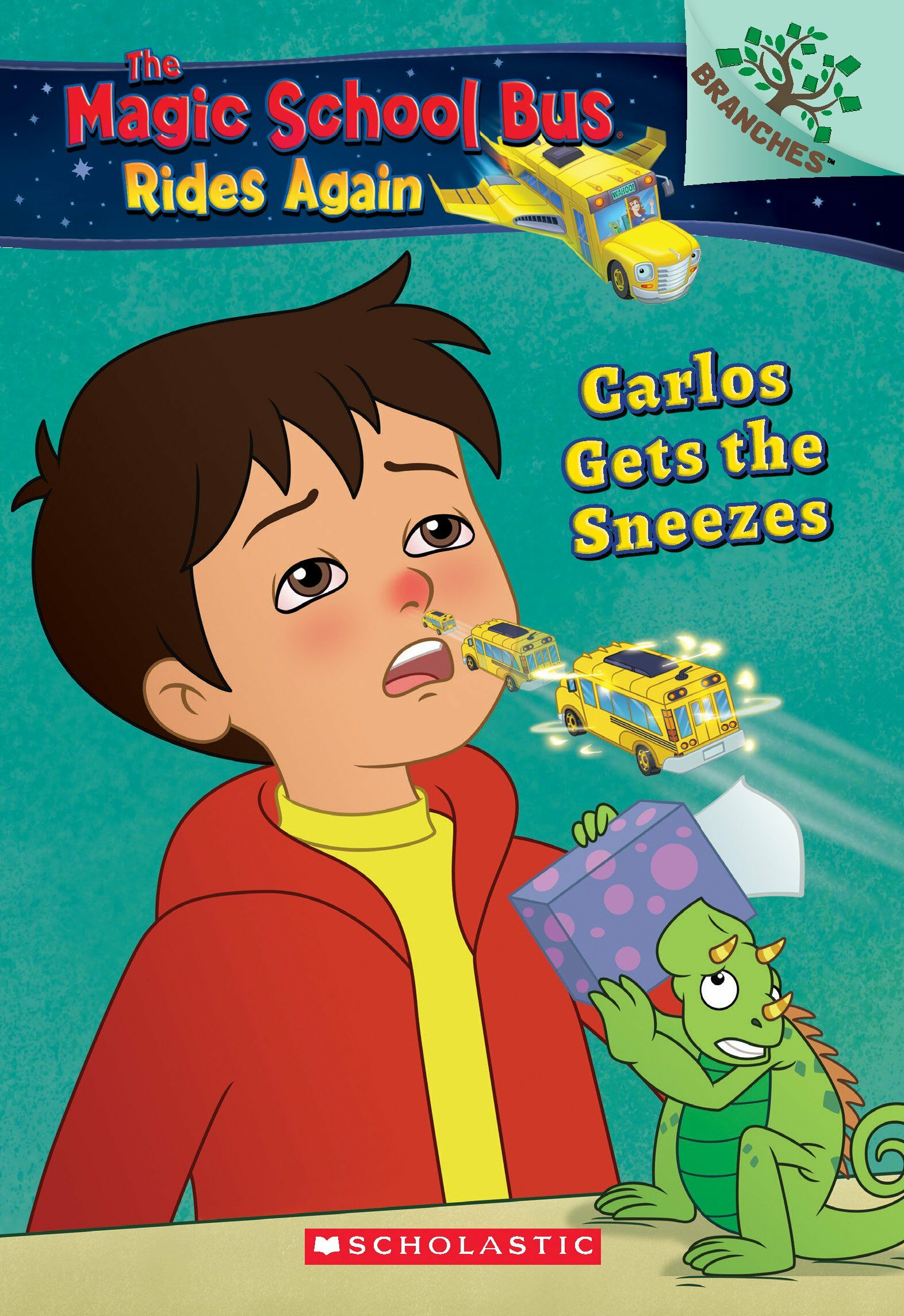 Magic School Bus Rides Again #3 : Carlos Gets the Sneezes : Exploring Allergies (Paperback)