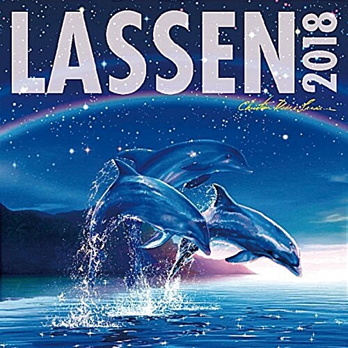 ラッセン 2018年 カレンダ- 壁掛け 60x30cm クリスチャン·リ-ス·ラッセン (オフィス用品)