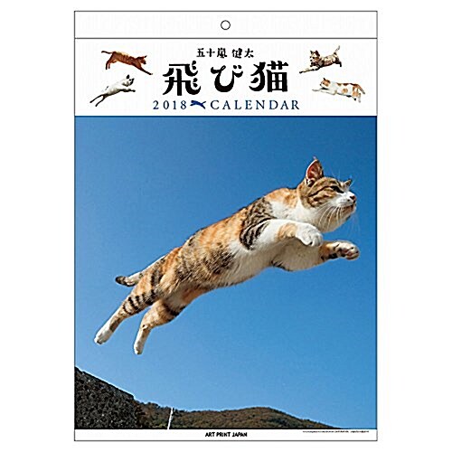 ア-トプリントジャパン 2018年 飛び猫カレンダ- No.042 1000093375 (オフィス用品)
