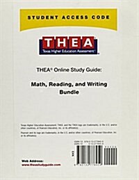 Access Code Card for the Online Study Guide Bundle for the Texas Higher Education Assessment (Thea) Mathematics, Reading, and Writing Tests (Hardcover)