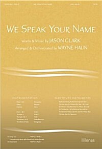 We Speak Your Name (Sheet music)