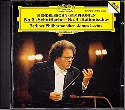 [중고] Mendelssohn Symphonies Nos.3 & 4 James Levine