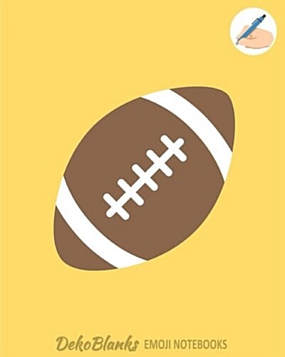 Emoji Notebooks: Football Emoji Back to School Notebooks for Writing Drawing Journaling Doodling Unlined Unruled Composition Notebook (Paperback)