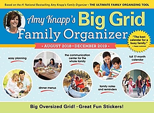 2019 Amy Knapps Big Grid Family Organizer Wall Calendar: August 2018-December 2019 (Wall)