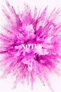 Notes - Pink Color Explosion: 6 x 9, Lined Journal, Pink Color Explosion, For Writing, blank book, Durable Cover,150 Pages (Paperback)