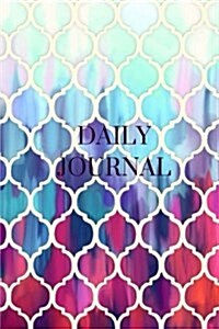 Daily Journal - Purple Mosaic: 6 x 9, Lined Journal, For Writing, Blank Book, Durable Cover,150 Pages (Paperback)