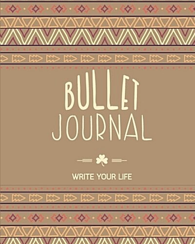 90 Days Blank Bullet Journal, Dated Notebook 8x10 150 P, Light Brown Hippie Boho Cover: Large Quarterly Bullet Journal Blank Pages with Number (Paperback)