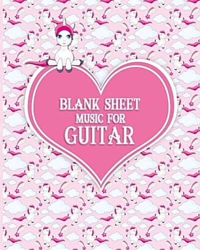 Blank Sheet Music for Guitar: 100 Blank Pages with Guitar Chord Boxes, Standard Staff & Tablature - Music Staff Paper Book / Music Staff Paper for K (Paperback)