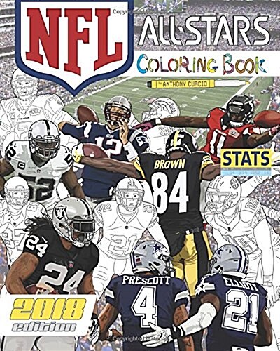 NFL All Stars 2018: The Ultimate Football Coloring, STATS and Activity Book for Adults and Kids! (Paperback)