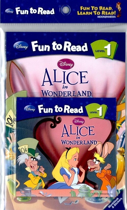 [중고] Disney Fun to Read 1 : Alice in Wonderland (Paperback + Workbook + Audio CD + Sticker)