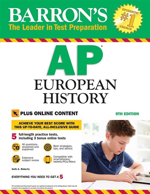 [중고] Barrons AP European History with Online Tests (Paperback, 9)