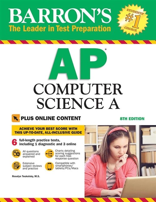 Barrons AP Computer Science a with Online Tests (Paperback, 8)