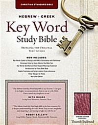 The Hebrew-Greek Key Word Study Bible: CSB Edition, Burgundy Genuine Indexed (Leather, None, CSB Editi)