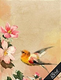 Bird Notebook Collection: Vintage Flower Birds, Writing Composition Notebook/Journal/Diary Gift Idea 100 Pages, 8.5 X 11 (Paperback)
