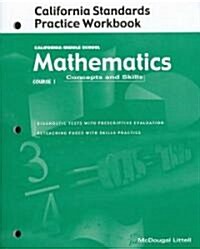 California Middle School Mathematics - Concepts and Skills (Paperback, Workbook)